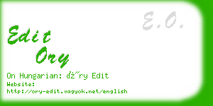 edit ory business card